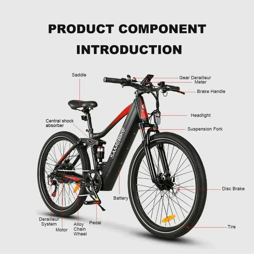 Adult Electric Bicycle 26 Inch Tire City Commuting Traveling electric bike 750W Motor 48V 14AH Lithium Battery XD26 Style e-Bike