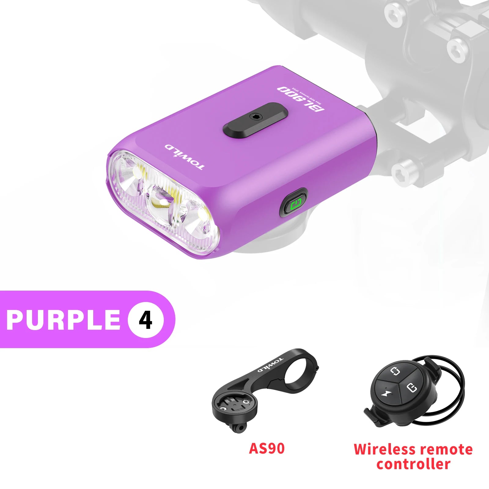 TOWILD BL900 Dual Mounted Bicycle Lights With Focus/Flood Beam 1100LM Rechargeable Bike Light Daytime Safety Night illumination