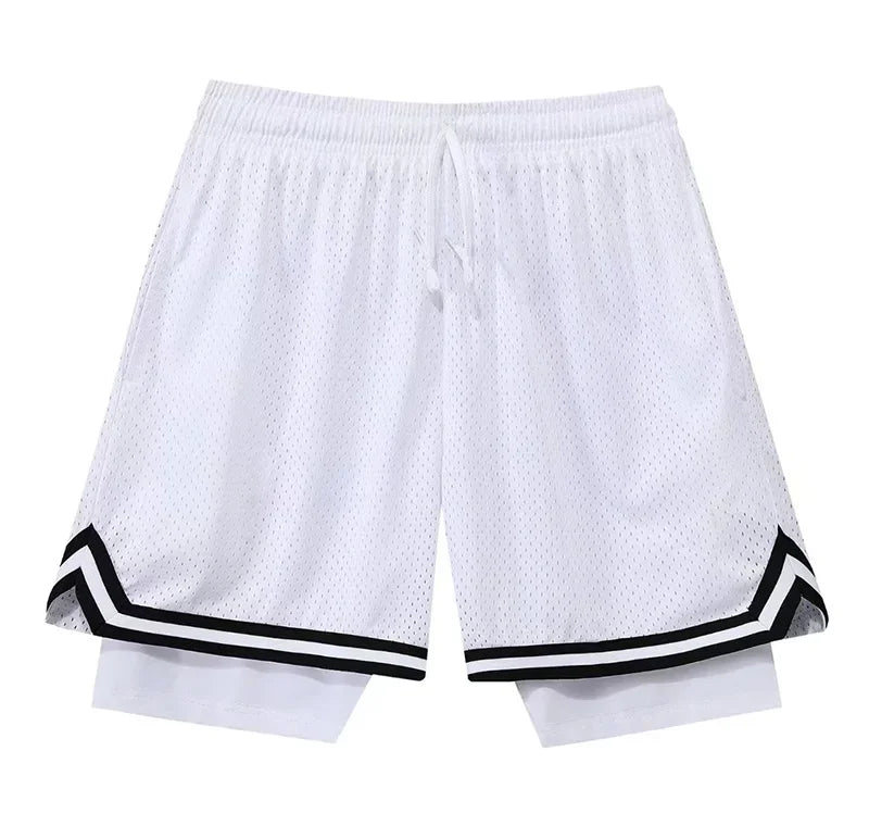 Fake Two Basketball Shorts Loose American Anti-light Men Women Ball Pants Summer Quasi-training Running Sports Five-point Pants