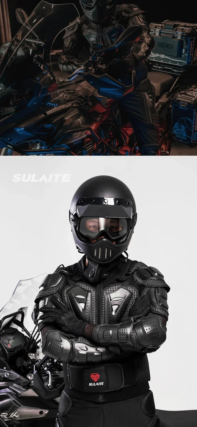 Sulaite Motorcycle Jacket Racing Riding Armor Protector ATV Motocross Body Protection Jackets Enduro Clothing Protective Gear