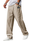 2026 Vintage Men's Loose Straight Pants Casual Breathable Badge Streetwear Trousers Fashion Daily Sports Jogger Pants For Men