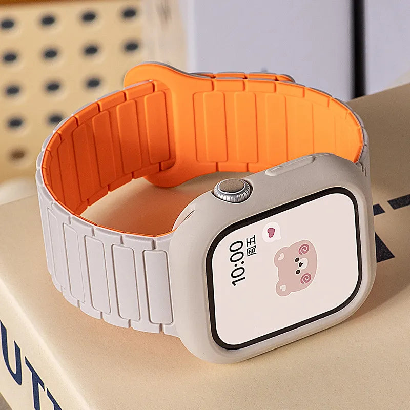 Silicone Case+Strap bracelet correa cover For Apple Watch 10 46mm 49 44mm 40 45mm 41 42mm for iWatch series 9 8 7 6 5 4 Ultra 2