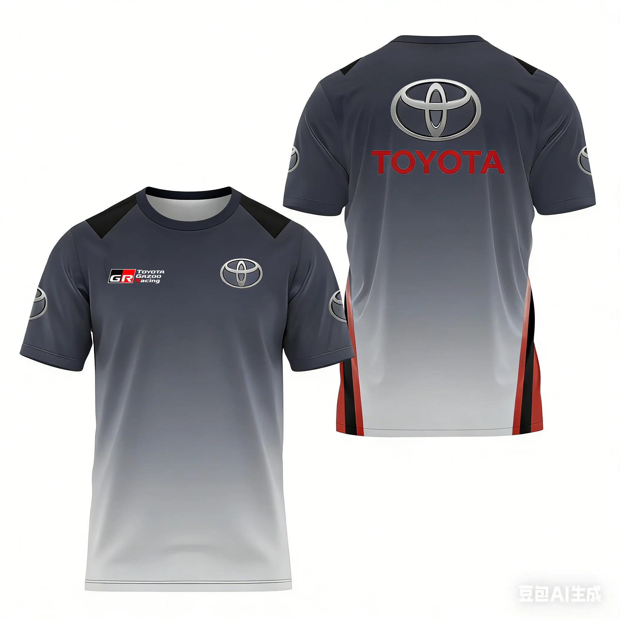 Toyota GR Gazoo Racing Men's Short-sleeved Round-neck T-shirt Summer Comfortable Breathable Quick-drying Top for Racing