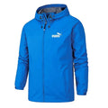 Men's hooded waterproof jacket, camping, outdoor, mountain climbing, windproof, lightweight, long-sleeved outdoor jacket. Suitab