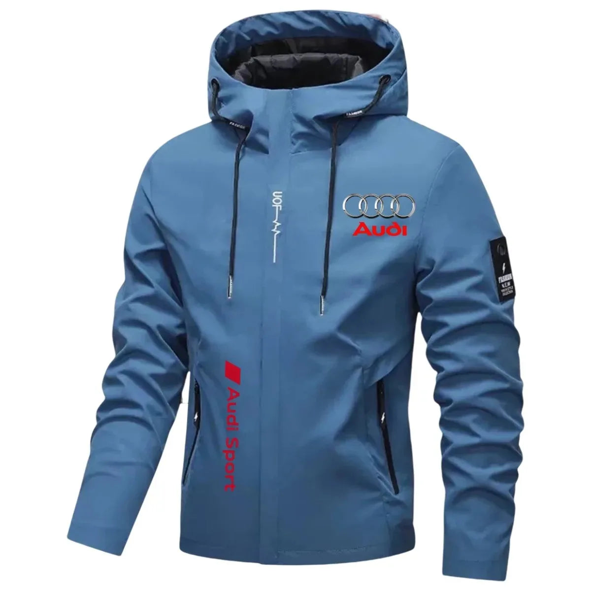 Audi Label, high-quality sports jacket, windproof jacket, fashionable hooded sweatshirt. New jackets suitable for car enthusiast