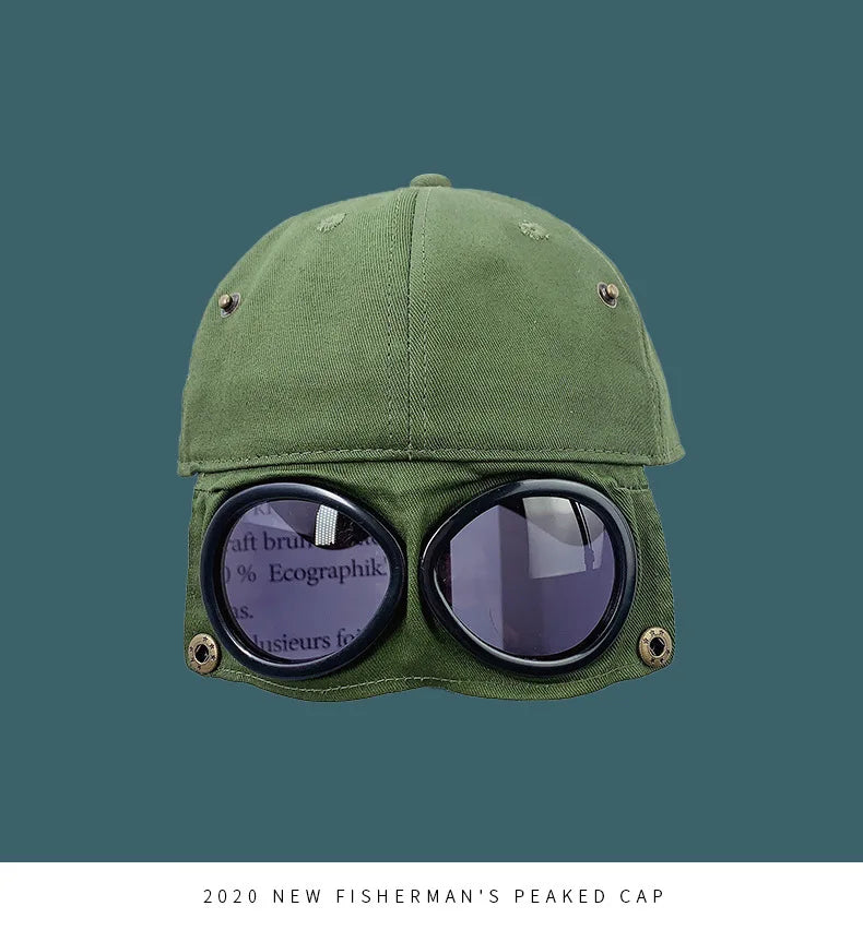 Aviator Hat Korean Adult/Child Version Personality Glasses Cap Sunglasses Sunshade Spring Summer Versatile Tide Baseball Cap
