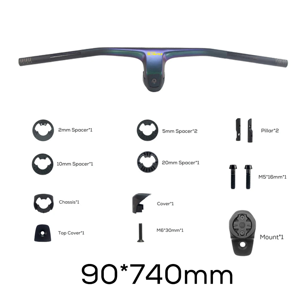 RACE -20 Degrees MTB Handlebar Chameleon Color   FRASER IC SL WC For Sparks Frame Full Carbon Fibre Integrated Cockpit