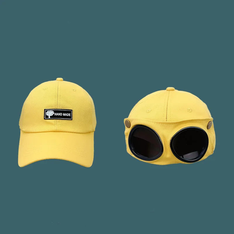 Aviator Hat Korean Adult/Child Version Personality Glasses Cap Sunglasses Sunshade Spring Summer Versatile Tide Baseball Cap