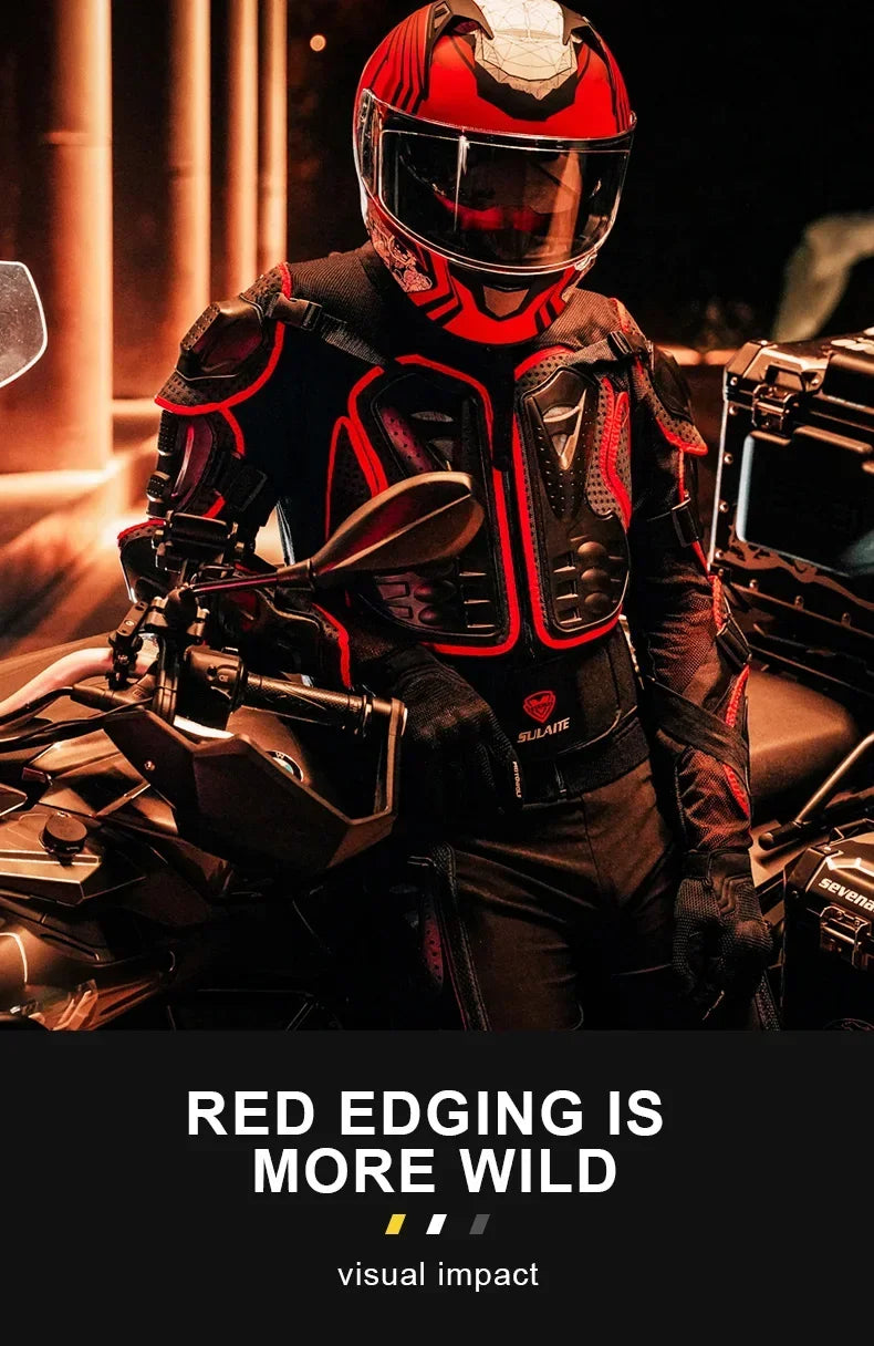 Sulaite Motorcycle Jacket Racing Riding Armor Protector ATV Motocross Body Protection Jackets Enduro Clothing Protective Gear