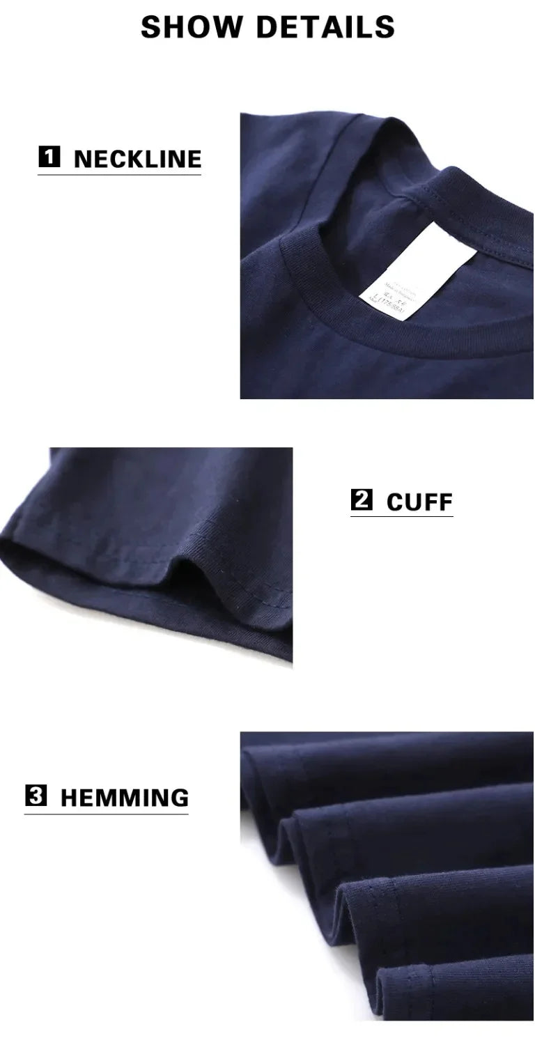 Simple solid color high quality men's round neck short sleeve summer comfortable breathable, casual and versatile T-shirt