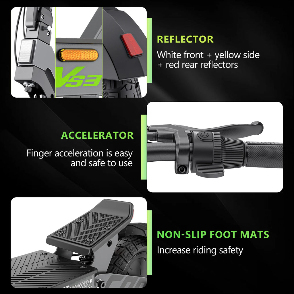 UK Warehouse High Speed VIPCOO VS3 48V 800W Motorized Electric Scooters Drop Shipping for Britain England