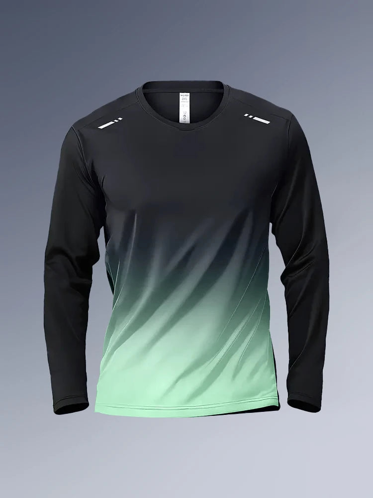 2025 Fashion NEVER English Letter 3D Printing Men's Long Sleeve Tees Autumn Casual Breathable O-neck T Shirt Tops Street Clothes