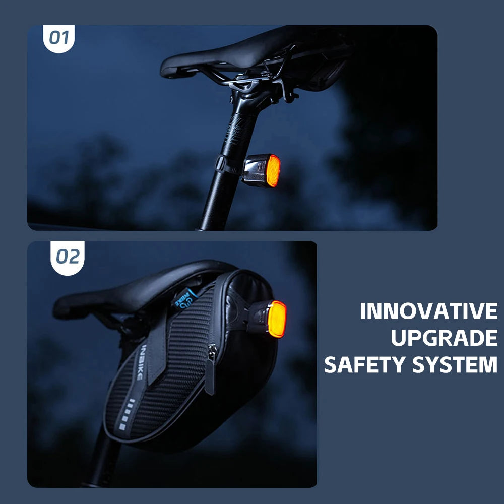 LITERIDE USB Rechargeable Bicycle Tail Light, IP66 Waterproof LED Rear Lamp for MTB Road Bike Cycling