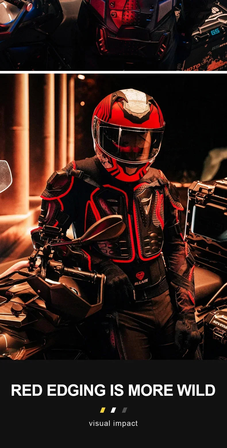Sulaite Motorcycle Jacket Racing Riding Armor Protector ATV Motocross Body Protection Jackets Enduro Clothing Protective Gear