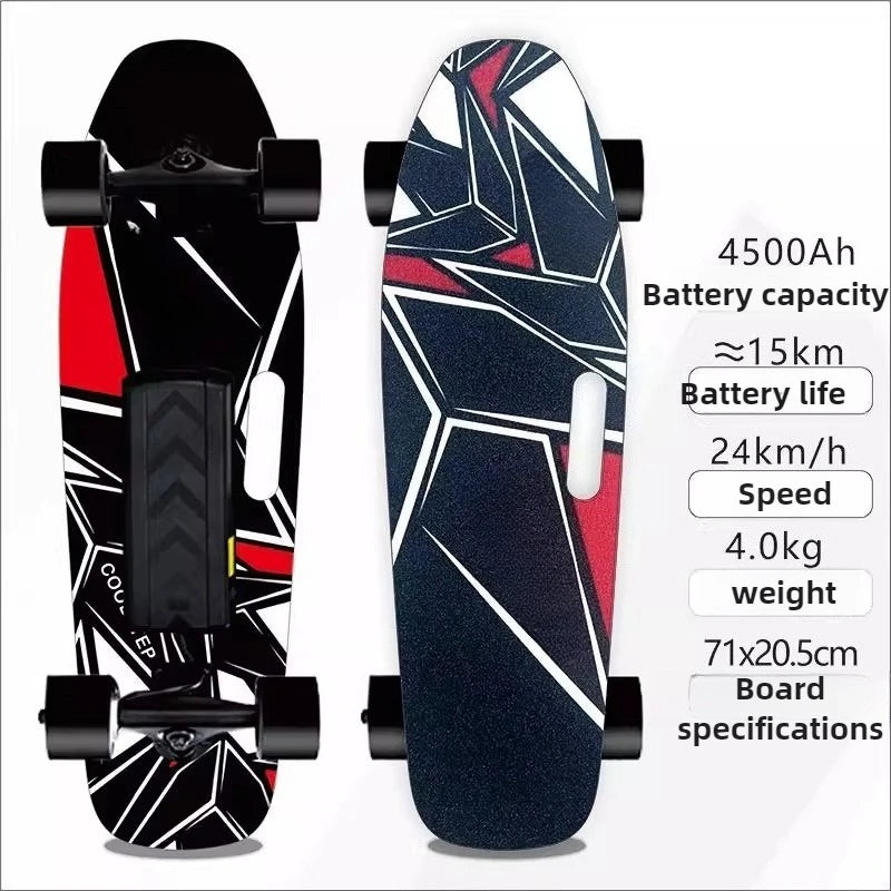 4 Wheel Electric Scooter Single Drive, 15km Range 150KG Load & 30° Climb, 22km/h Speed 90min Charge for Adults Teens Commuters
