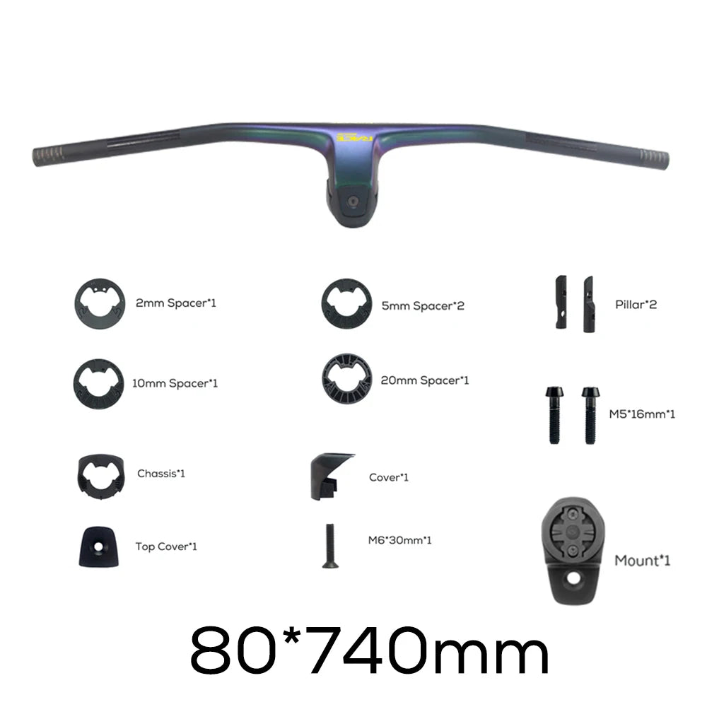 RACE -20 Degrees MTB Handlebar Chameleon Color   FRASER IC SL WC For Sparks Frame Full Carbon Fibre Integrated Cockpit