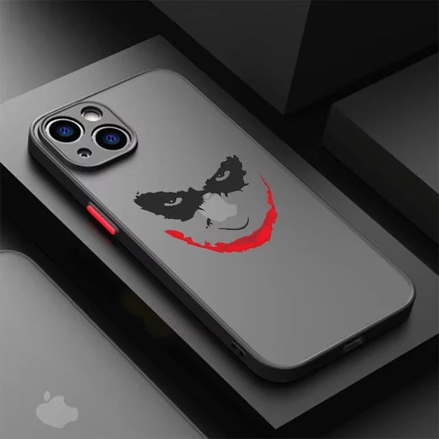 Cool Joker Phone Case For iPhone 16 15 14 13 12 11 Pro Max XS X XR 7 8 SE Transparent Back Cover