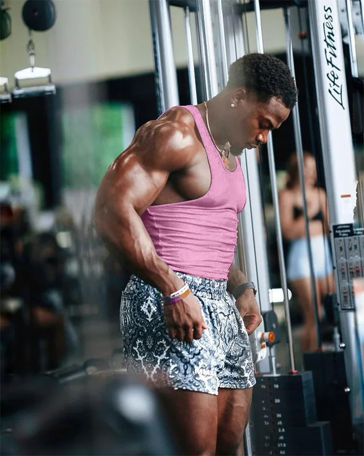 Summer Men's Sports Clothing Casual Vest Fashion Round Neck Quick Dry Tank Top Male Outdoor Gym Fitness Sleeveless Base Shirt