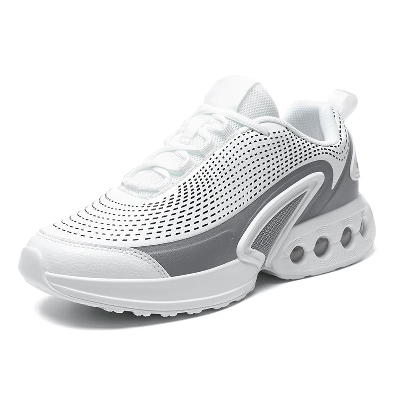 Mens Running Shoes Trendy PU Leather Luxury Design Cosy Cushioning Sneakers Breathable Street Fashion Fitness Training Shoes