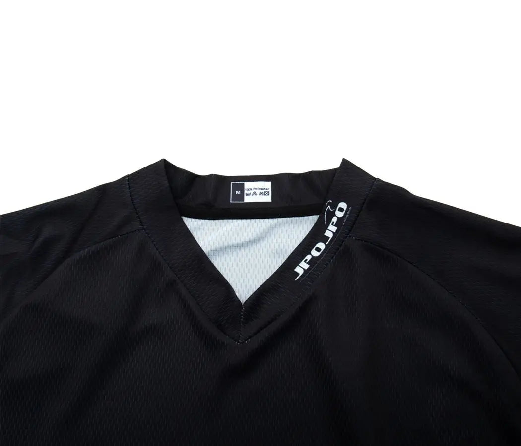 Black Dirt Bike Jersey Kids Motocross Jersey Youth Off Road Motorcycle Shirt Boys DH BMX mtb Jersey Long Sleeve Cycling Jersey