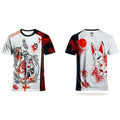 Men's Japanese Samurai Style Football Jersey Crew Neck Comfort Sports Top for Football Basketball Volleyball Training Gift Tops