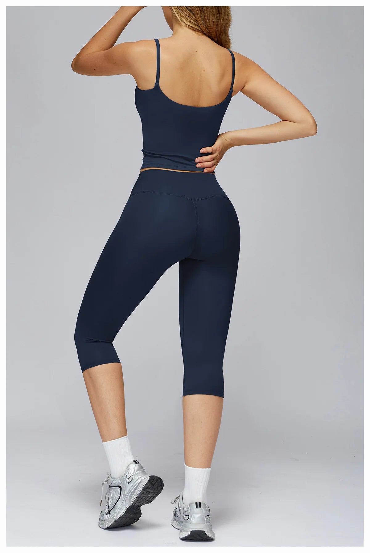 Yoga Set 2 Pieces Sports Outfits Female Clothing Fitness Vest Sportswear Women Tracksuit High Waist Leggings Sport Bra Yoga Suit