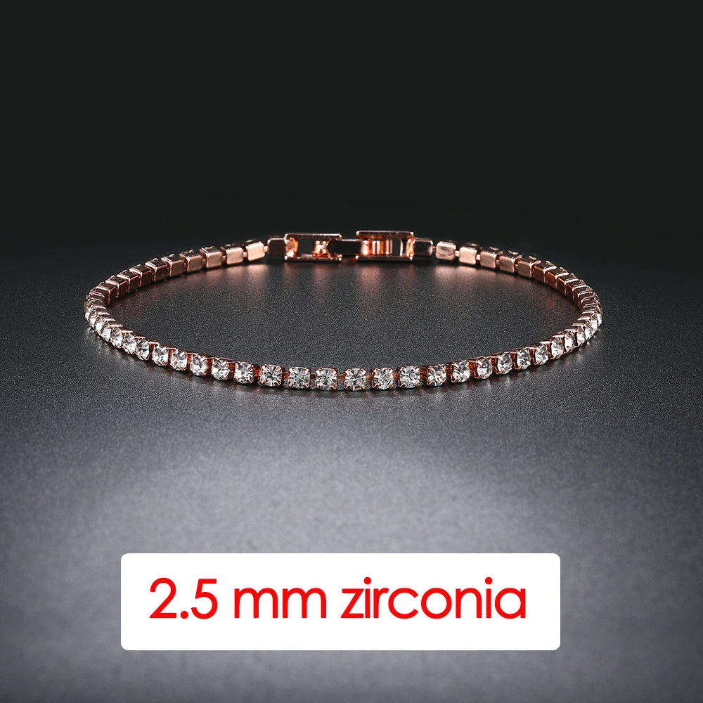 Luxury Crystal Tennis Bracelet Hip Hop Bracelet for Men Homme Trendy Punk Zirconia Couple  Chain on The Hand Streetwear Jewelry