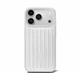 Ultra Luxury 3D striped pattern alloy back phone case for iPhone 17 16 15 14 Pro Max 13 panel with logo, comes with gift box