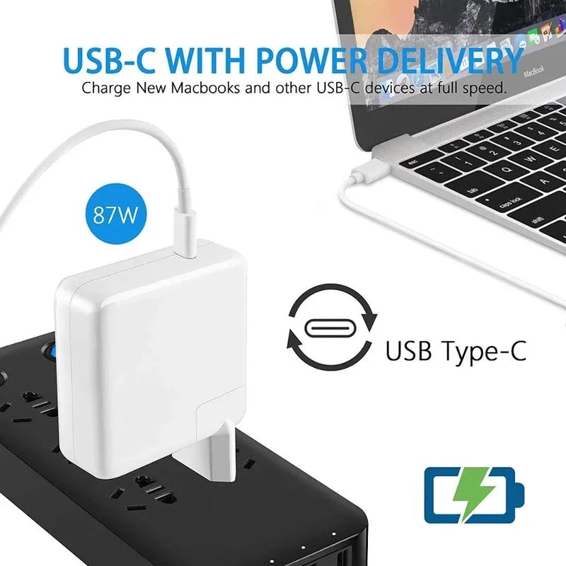 Charger for Apple Macbook Pro 16 15 13 inches laptop, 30W 61W 87W 96W 100W 118W 140W, MacBook Pro type-c
