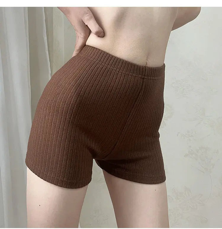 High-Waisted Hip-Lifting INS Style Fitness Shorts for Women Three-Quarter Length Sports Hot Pants Anti-Exposure Yoga Pants