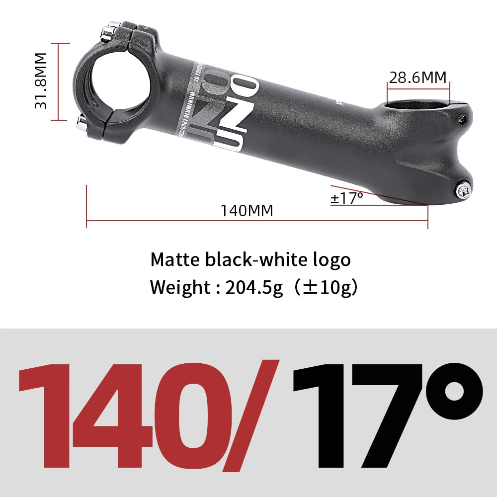 Kalloy UNO Stem 7/17 Long Bicycle Handlebar Stem 31.8mm Mtb Bike Table 140/150mm Road Power Steering Wheel Extension For Bicycl