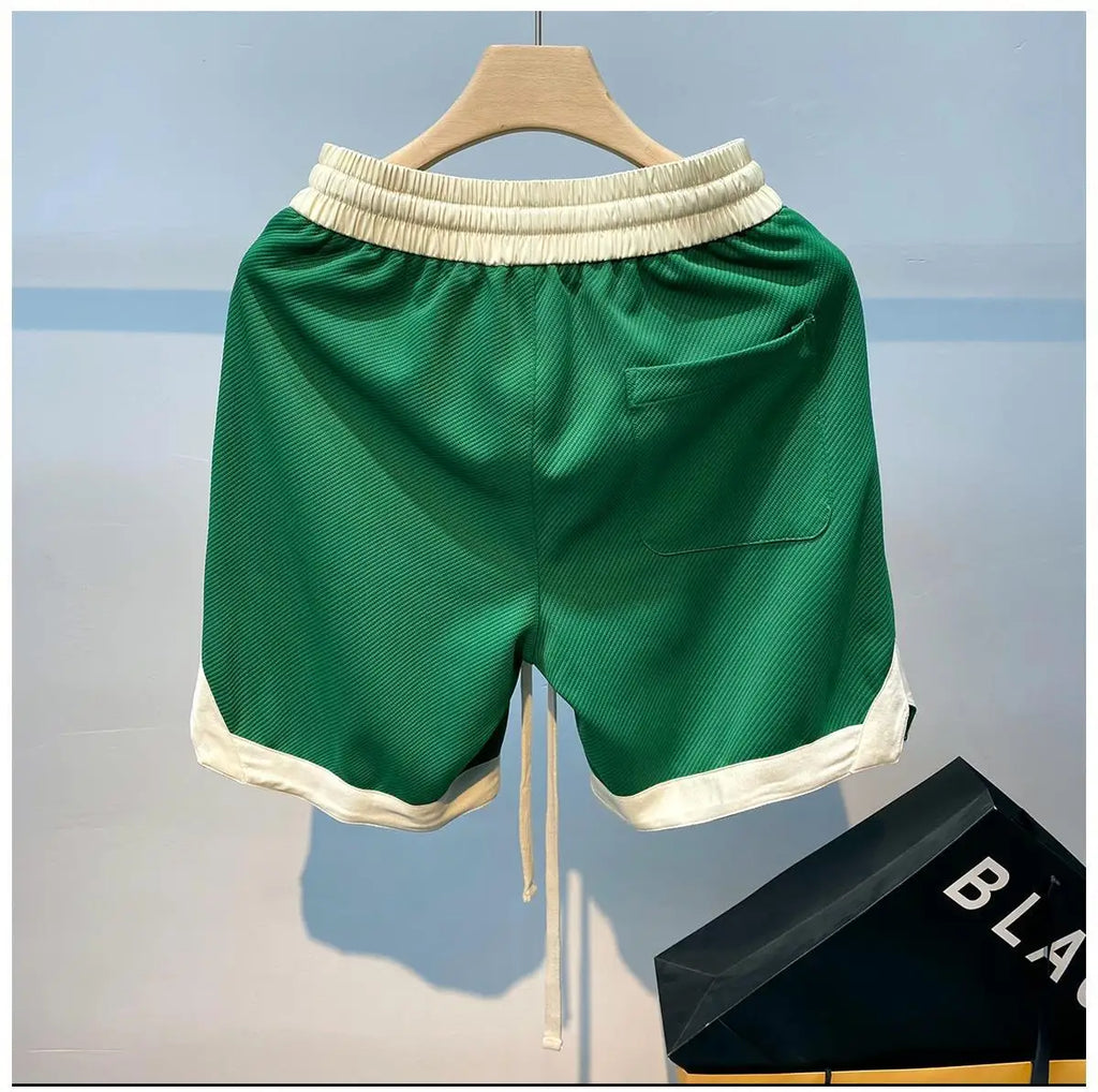 The new 2023 popular logo American joker ins summer leisure fashion men's trousers new handsome letter easy 5 minutes of pants
