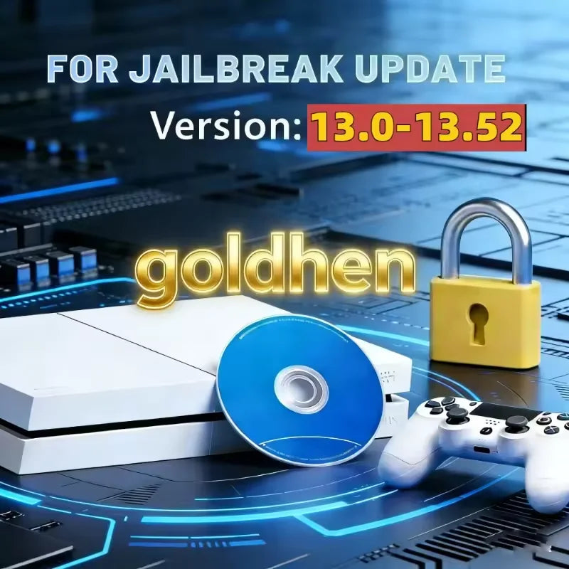 For PS4 Jailbreak Gold Disc 12.52 Latest Firmware Supported Bootable Eject Payload Homebrew Backup Games