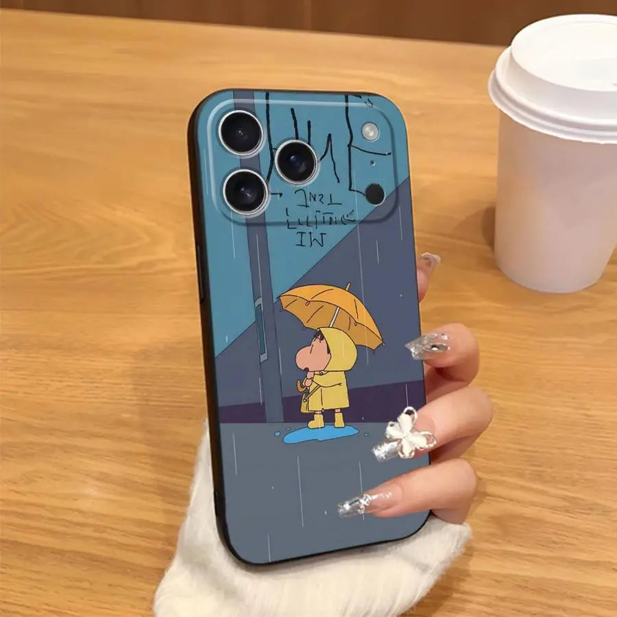 Funda Phone Cover Case for Apple iPhone 17 Pro Max 16 14 13 11 15 Pro 7 8 Air 12 XR XS MAX Cool Cra-yons Shin-chans