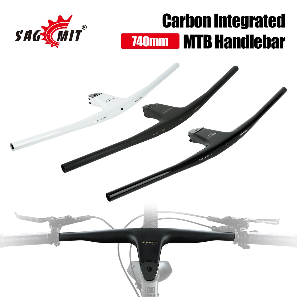 SAGMIT T800 Carbon MTB Bicycle Handle Ultralight 740MM Length 31.8mm Mountain Bike Handlebar Bike Accessories