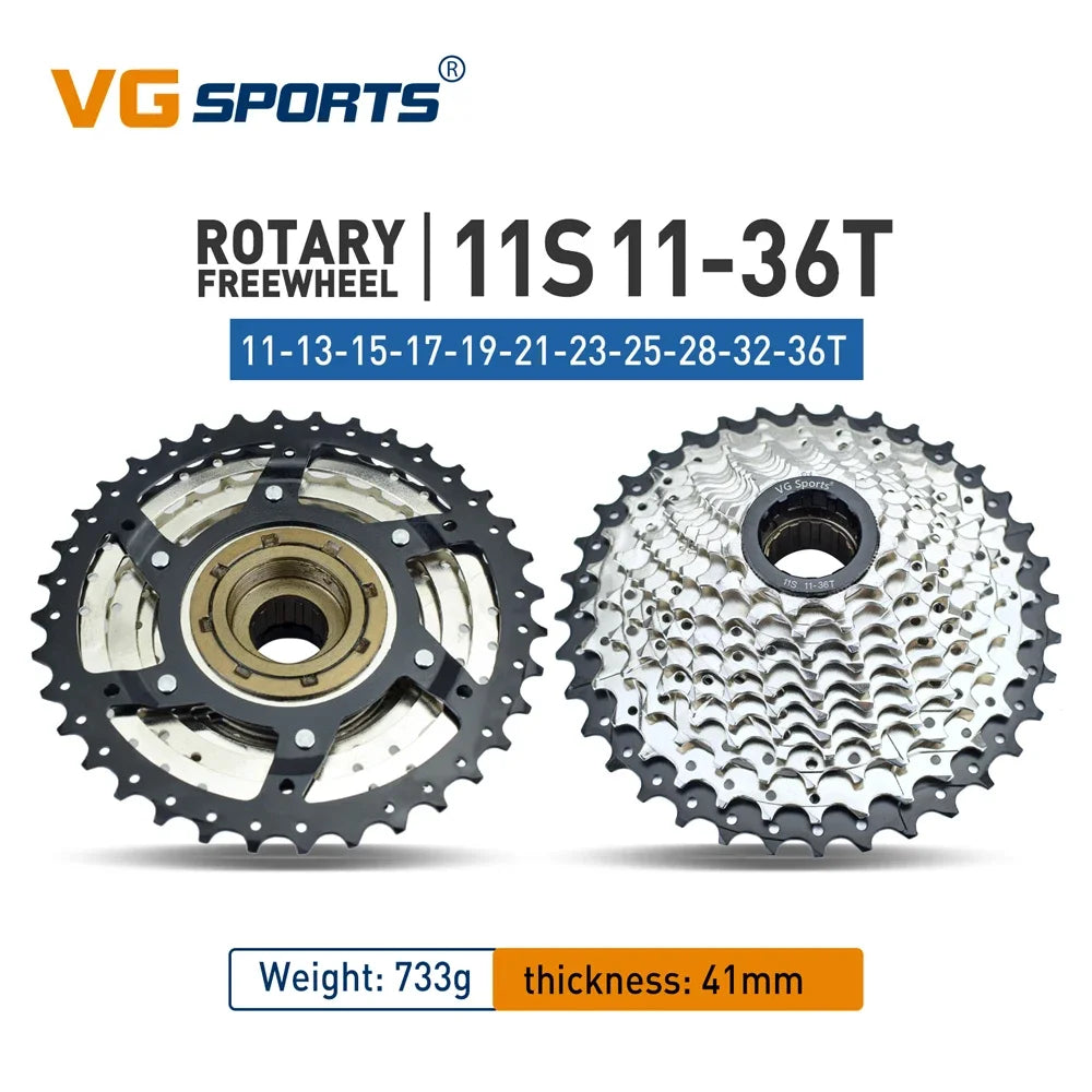Vg Sports Bicycle Spinning Flywheel 5/6/7/8/9/10/11 Speed Bicycle Threaded Freewheels 14-28T 13-28/32T 11-32/36T Discs
