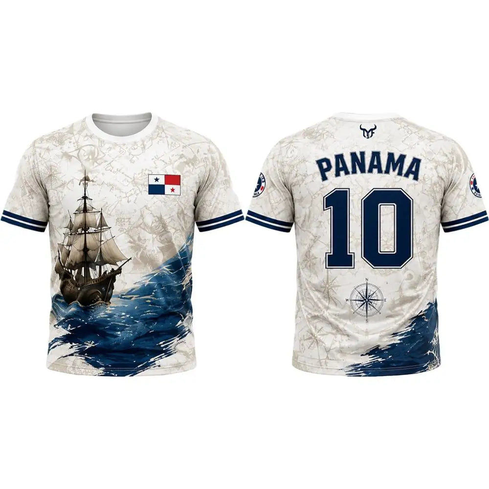 Panama Flag 3D Printed T-shirt 2026 Panama Outdoor Sports Soccer Training Jersey Unisex Quick Dry Breathable Casual Street Tops