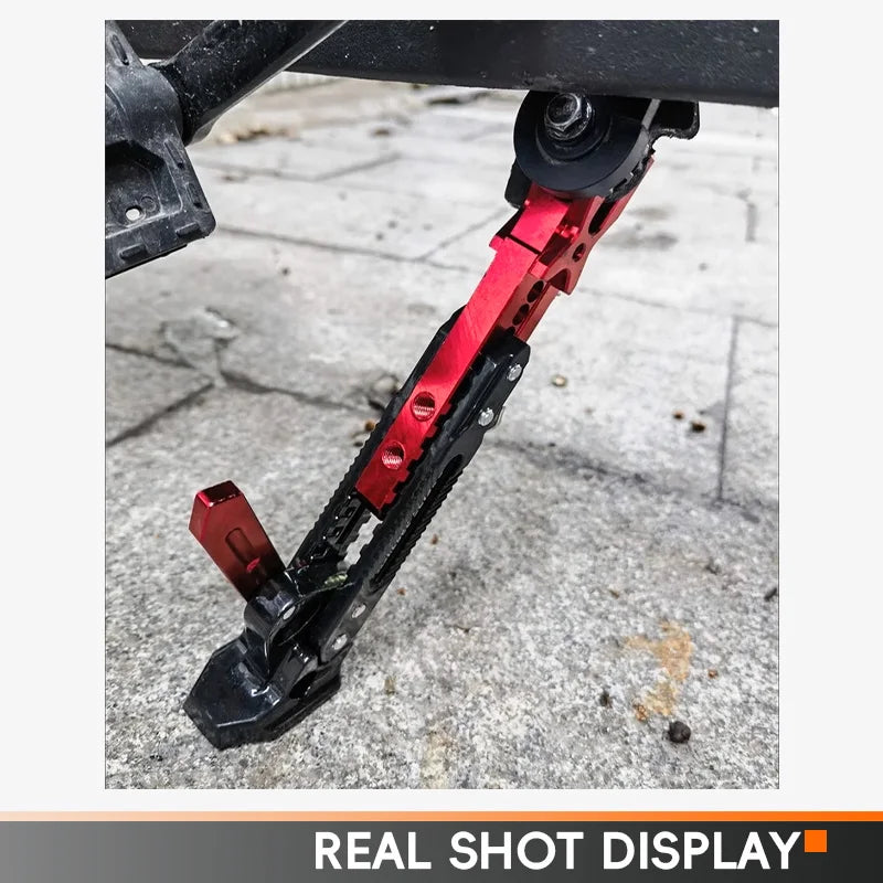 Universal Motorcycle CNC Kickstand Side Support Kick Bracket Foot Stand Adjustable Side Tripod Alloy Motorbike Parking Kickstand