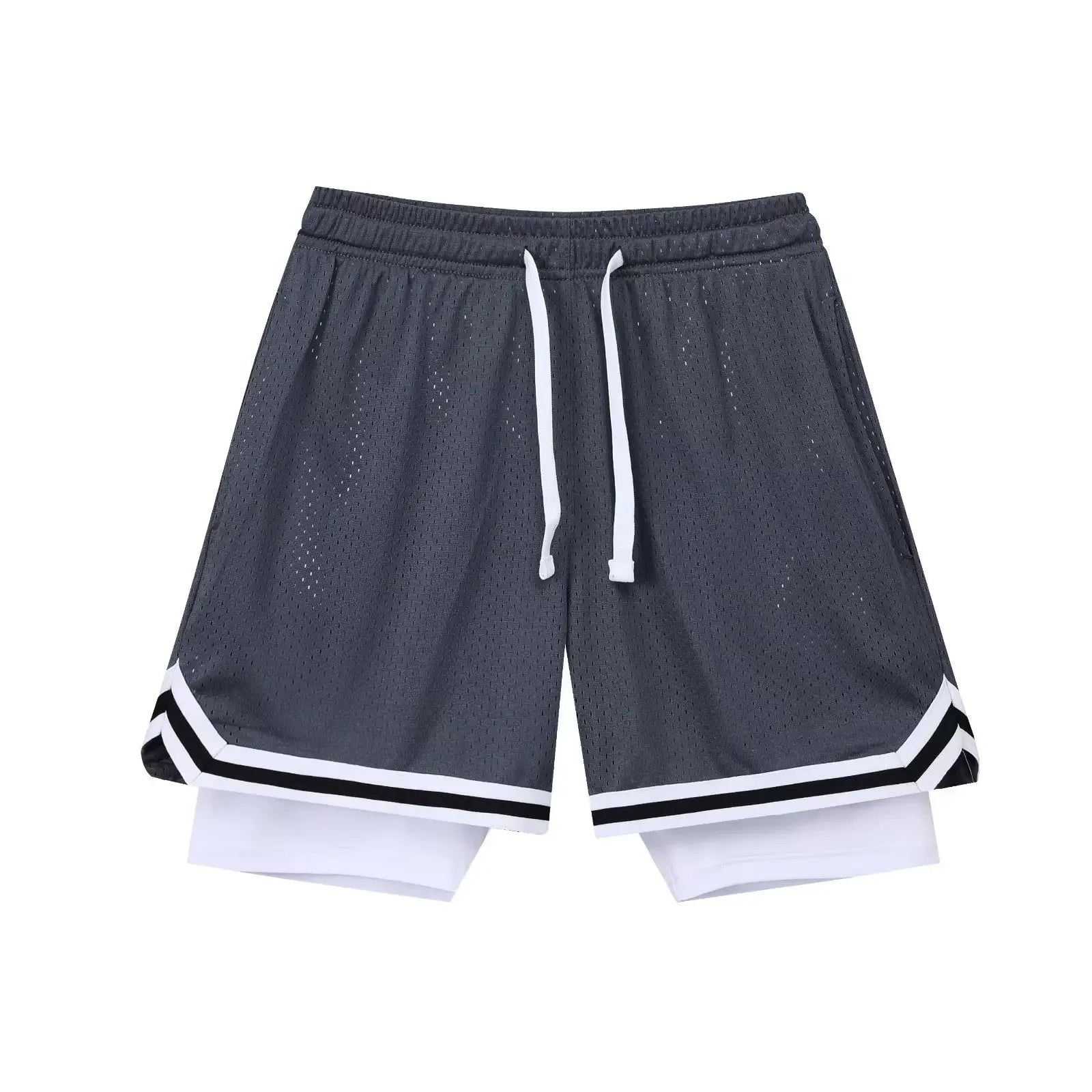 Fake Two Basketball Shorts Loose American Anti-light Men Women Ball Pants Summer Quasi-training Running Sports Five-point Pants