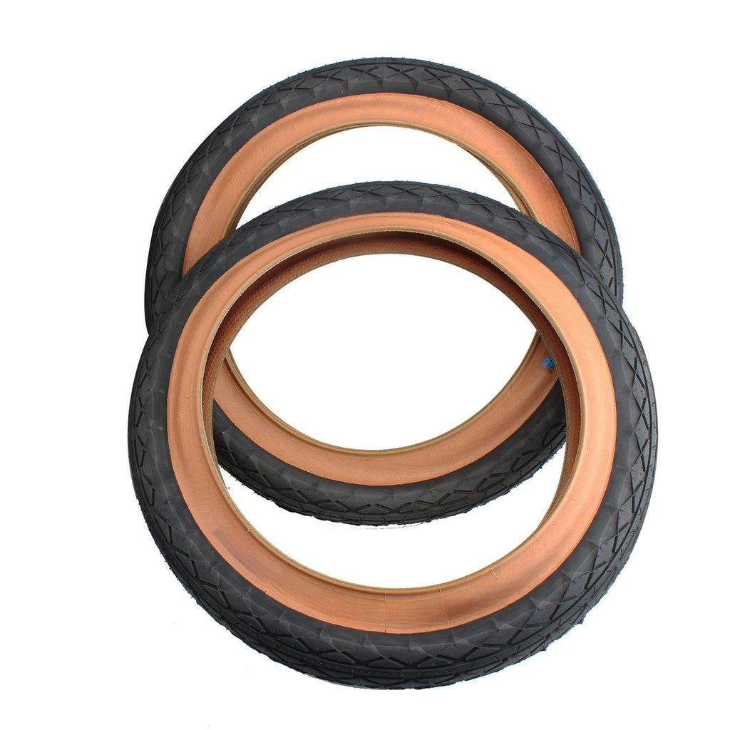 20x4.0 Bicycle Fat Tire with Yellow Sidewall, Straight Bead Design, Wide Inflatable Outer Tire