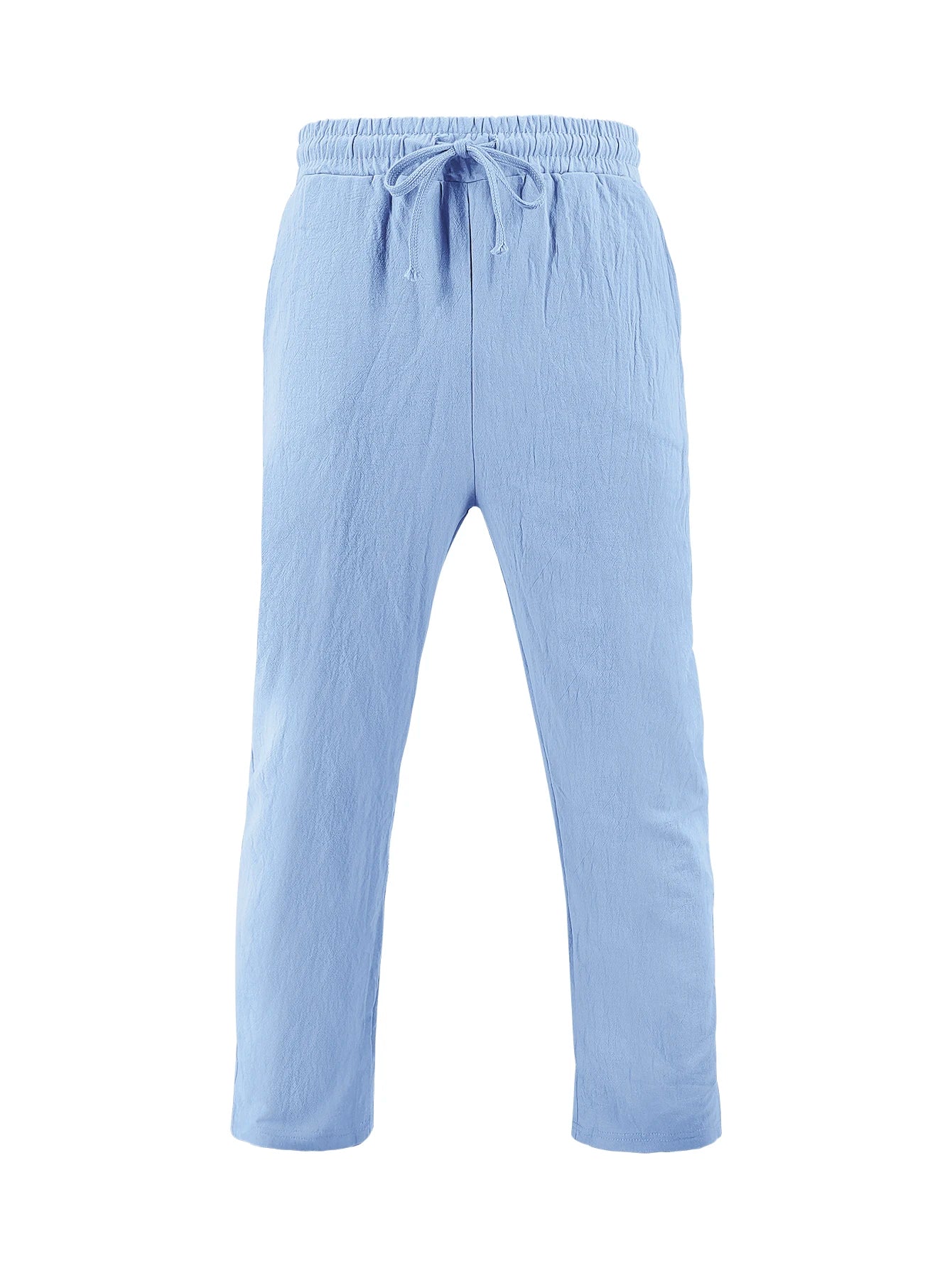2025 New Arrival Men's Casual Tracksuit Linen Shirt and Pants Set Breathable Summer Outfits for Beach and Daily Wear