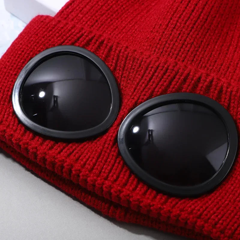Warm Ski Mask Hats Caps Women Men Winter Windproof Glasses Knitted Beanie Outdoor Ear Protection Sports Cold Caps Garros