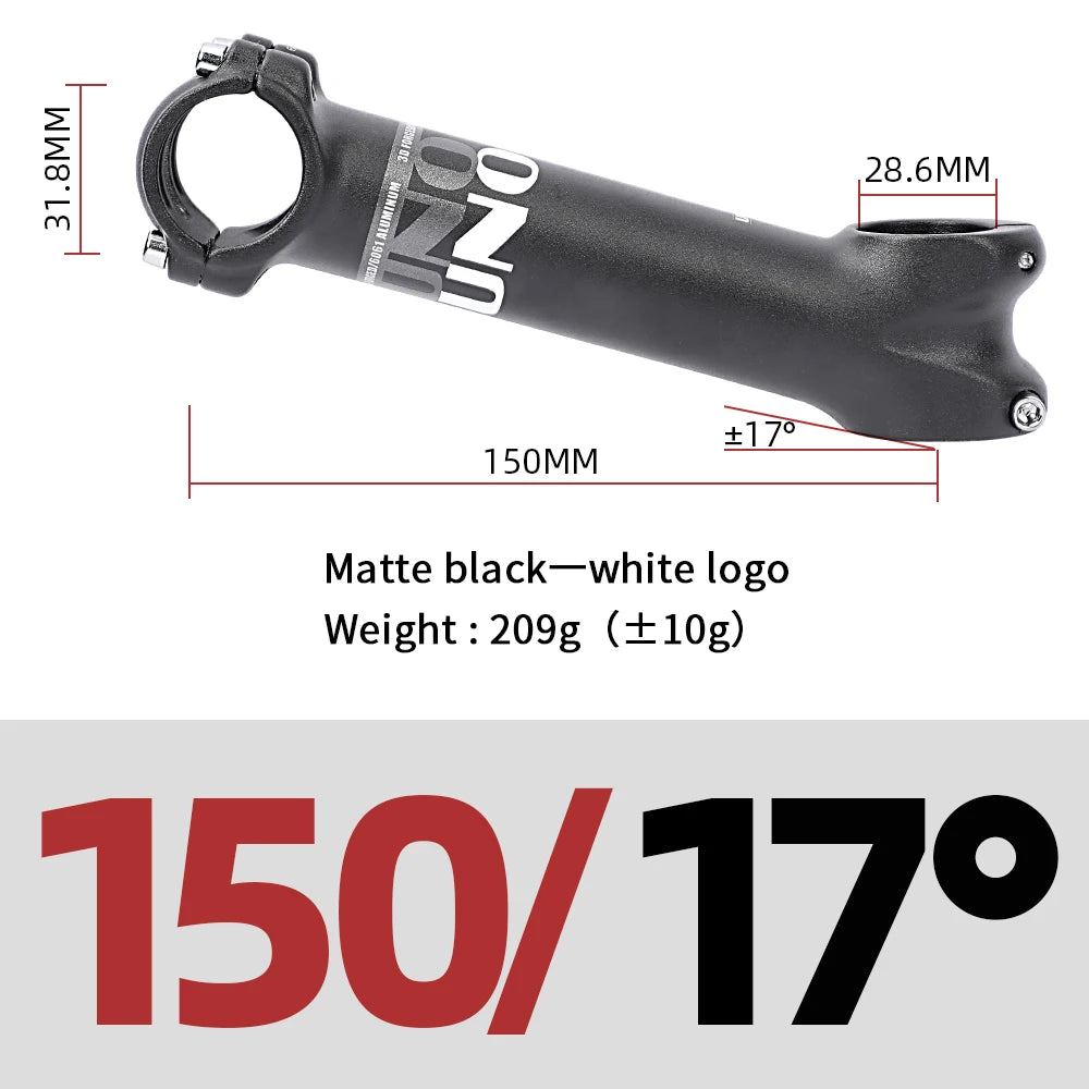 UNO Long Road Bike Stem 140/150mm Mtb Handlebar Stem 7/17 Mtb Bike Table 31.8mm Takeaway Down Stem Bicycle Bridge Mount