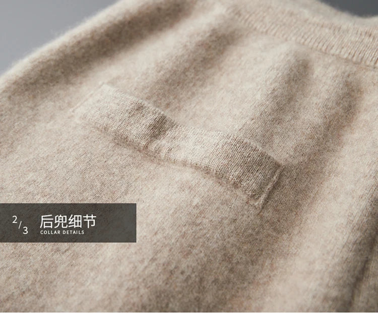 Autumn and Winter Thickened High Waisted 100% Merino Wool Men's Pants Small Leg Pants Casual Business Knitted Sweatpants Warm