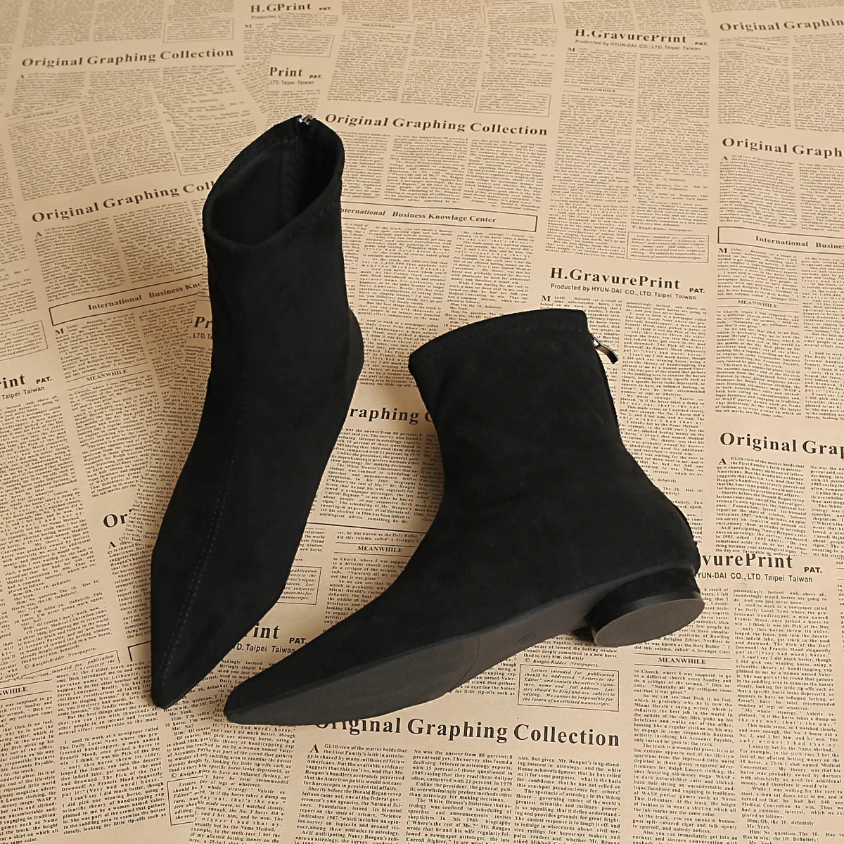 2025 Autumn Suede Warm Casual Women's Ankle Boots Comfortable and Elegant Pointed Toe Party Low Heel New Women's High Heels