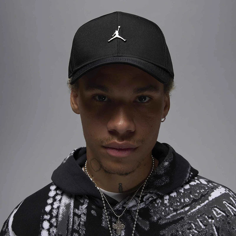 Jordan Brand Design Nylon Baseball Cap, Unisex Couple Style, Black Hm5750-010