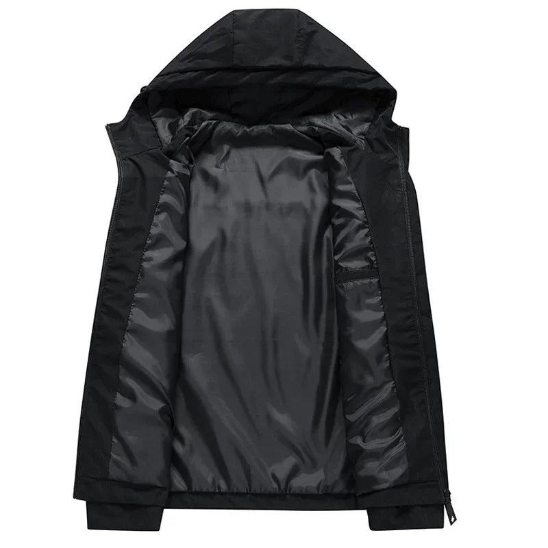 Trendy Men's Workwear Jacket NewNew sty Style Spring Autumn Korean Version Versatile Top Casual Hooded Jacket Machine Embroidery