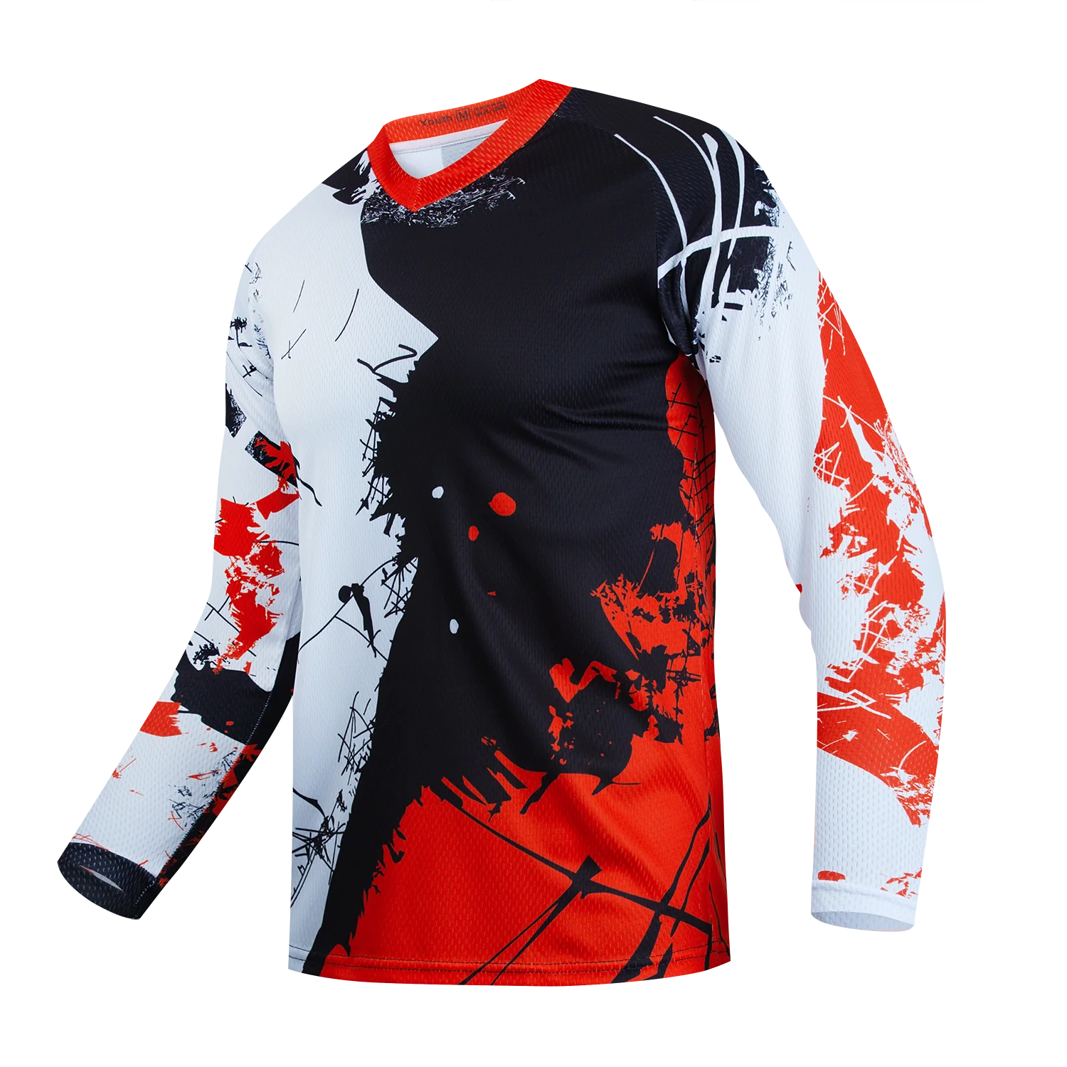 Black Dirt Bike Jersey Kids Motocross Jersey Youth Off Road Motorcycle Shirt Boys DH BMX mtb Jersey Long Sleeve Cycling Jersey