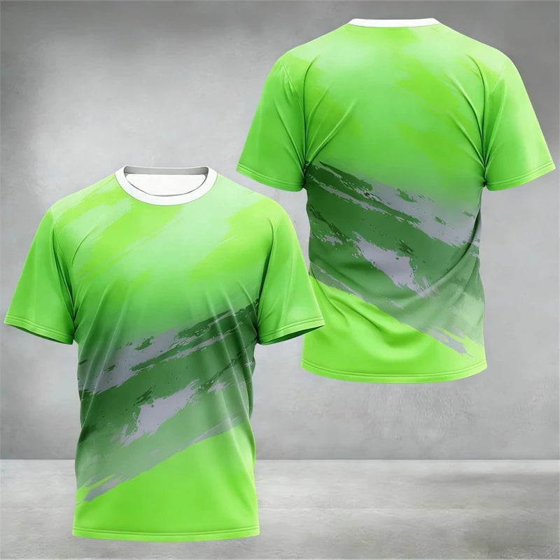 Simple Fashion Running Football Badminton T Shirts For Men Summer Casual Outdoor Fitness Sports T-shirts Loose Quick Dry Tees
