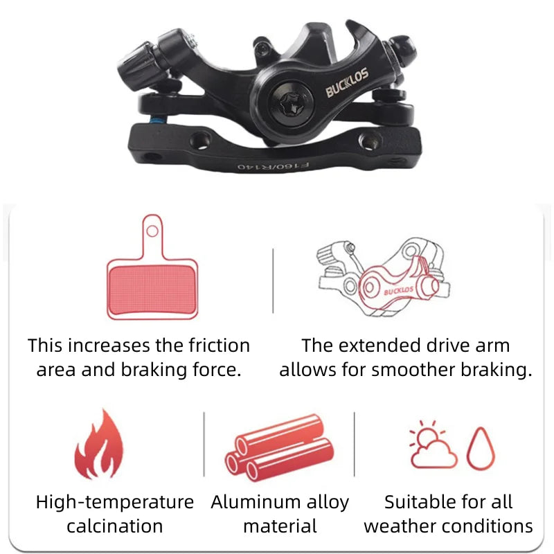 Bicycle Brake Caliper Aluminum Alloy Mechanical Brake Calipers Road Mountain Bike Disc Brake Caliper Bicycle Accessories